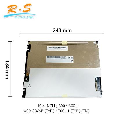 China industrielle geführte Farbe der hohen Helligkeit der Schirm 10.4inch LCD-Steuerpultabdeckung 800x600 für Ersatzmodell G104SN02 V2 zu verkaufen