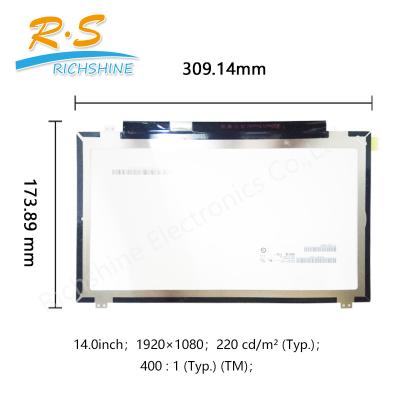 China 14.0 Zoll 1920 * 1080 TFT Laptop-Bildschirm für B140HTN01.E dünne Laptop-Bildschirm 30PINS Edp-Schnittstelle zu verkaufen