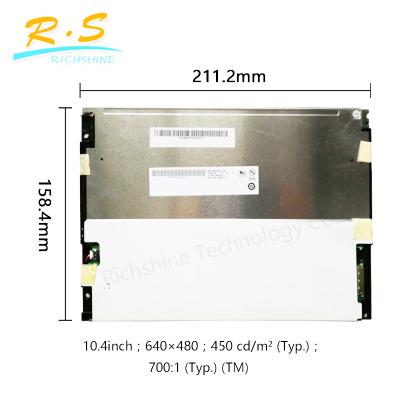 China Panel LCD 80/60/80, monitor LCD industrial del tft de la pulgada 640*480 VGA del mate 10,4 del brillo en venta