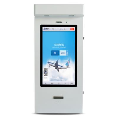 China Outdoor Digital Signage Control By Multi Touch Receipt Printing Machine Outdoor Automatic Kiosk for sale