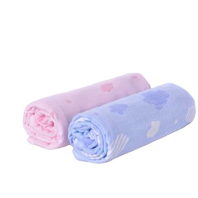 China Breathable 100% Cotton Jacquard Baby Wrap Blankent Soft By Gift Box for sale