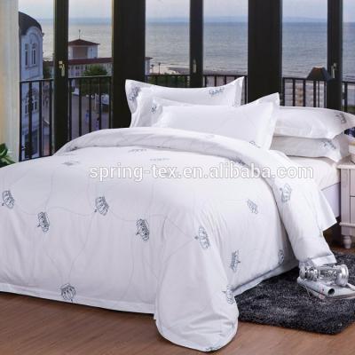 China Nondisposable 250TC 100% Cotton Used Hotel Bedding Set Flat Sheet Home Bed Linen for sale