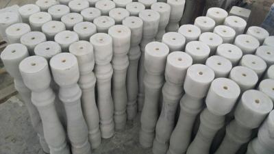 China Balcony Baluster Guangxi White Marble Balustrade China Carrara Marble Balcony Railing for sale