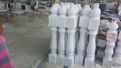 China Stone Baluster Guangxi White Marble Balustrade China Carrara Marble Staircase Railings for sale