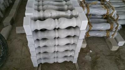 China Staircase Baluster Guangxi White Marble Balustrades China Carrara Marble Balcony Railings for sale