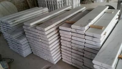 China Stone Balustrades Base Guangxi White Marble Baluster Base China Carrara Marble Plinth for sale