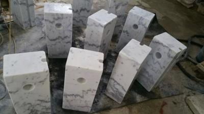 China Guangxi White Marble Car Packing Stone China Carrara White Marble Packing Barriers for sale