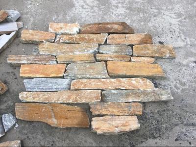 China Rustic Quartzite Field Stone Natural Random Stone Veneer Quartzite Stone Cladding for sale