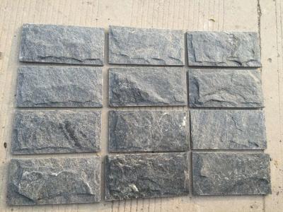 China Black Quartzite Mushroom Stones Exterior Stone Cladding Stone Wall Tiles Landscaping Stone for sale