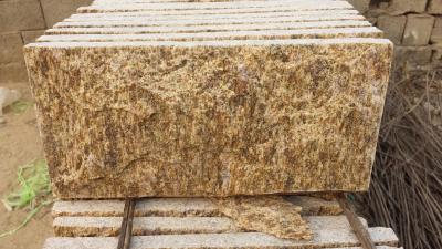 China Tiger Skin Yellow Granite Mushroom Stones Granite Stone Wall Tiles Pillar/Column Wall Stone for sale