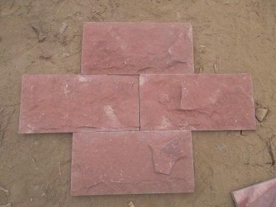 China Red Sandstone Mushroom Stone Pillar/Column Wall Stone Exterior Stone Cladding Landscaping Stone for sale