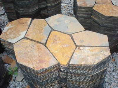 China Natual Rust Slate Flagstone Patio Flooring Pavers Multicolor Slate Flagstone Wall Cladding for sale