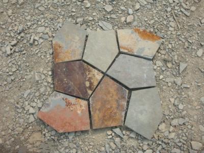 China Rusty Slate Flagstone Walkway/Patio Stones Slate Flagstone Wall Cladding Landscaping Stones for sale