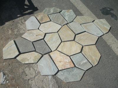 China Oyster Split Face Slate Flagstone Walkway/Stone Cladding Oyster Flagstone Patio Stones for sale