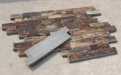 China Rusty Slate Cemented Ledgestone Natural Stone Cladding Real Stone Veneer Slate Culture Stone for sale