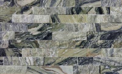 China Green Wave Marble Culture Stone,Indoor Wall Stone Panel,Outdoor Wall Decor Thin Stone Veneer for sale