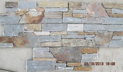 China Grey/Rusty Slate S Stone Cladding,Cemented Stacked Stone,Thick Natural Stone Panel for Wall Decor for sale