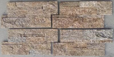 China Yellow Granite S Cut Stone Cladding,Natural 18x35 S Stone Panel,Real Granite Thin Stone Veneer for sale