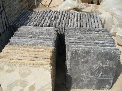 China Black Slate Wall Caps,Natural Wall Top Stone,Column Caps,Pillar Caps,Pillar Top Charcoal Stone for sale