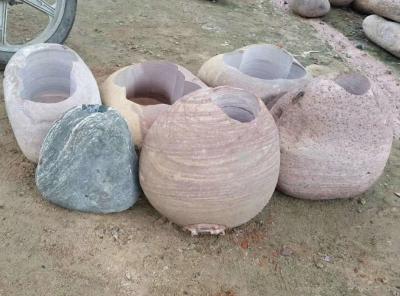 China Natural Stone Flower Pot, Natural Stone Plant Pot, Garden Stone, Landscaping Stone, Home Decoration Stone for sale