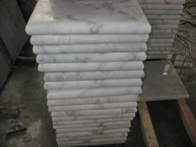 China Marble Wall Coping Stone, Guangxi White Marble Pillar Cap,China Carrara Marble Finials, Column Top for sale