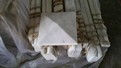 China White Marble Column Cap, Wall Coping Stone, Guangxi White Marble Pillar Cap, China Carrara Marble Pier Cap for sale