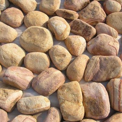 China Yellow Sandstone Pebble Wall Stones,Landscaping Pebbles,Pebble L Corner Stone,Pebble Wall Cladding,Pebble Stones for sale