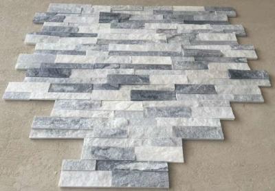 China Cloudy Grey Quartzite S Clad Stacked Stone,Split Face Quartzite Stone Cladding,Thin Stone Veneer for sale