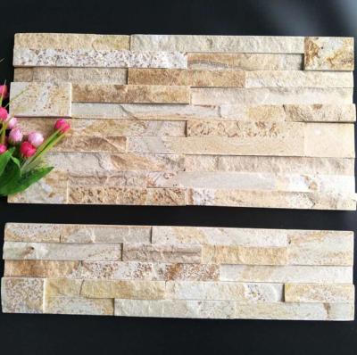 China New Yellow Slate Stacked Stone,Yellow Stone Cladding,Slate Culture Stone,Thin Stone Veneer,Ledgestone for sale