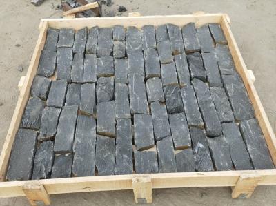 China Black Quartzite Field Stone, Random Quartzite Stone Veneer, Natural Loose Ledger Stone Corner Stone for sale