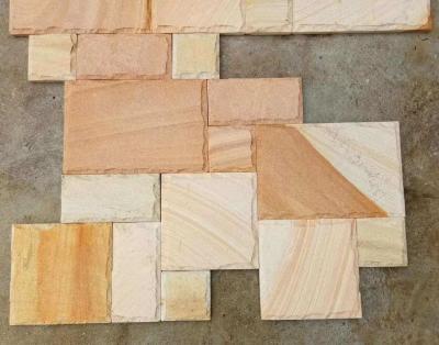 China Multicolor Sandstone Mushroom Face Wall Cladding,Sandstone Wall Tiles,Sandstone Wall Panels for sale