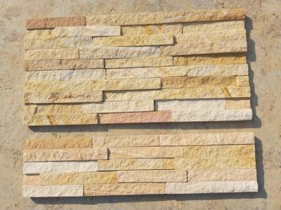 China China Sandstone Culture Stone,Yellow Sandstone Stacked Stone,Real Stone Panels,Thin Stone Veneer,Yellow Ledger Panels for sale