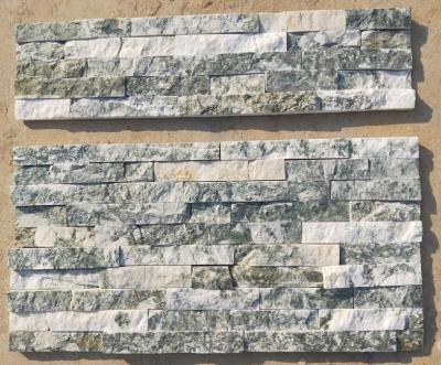 China China Marble Ledgestone,Lotus Green Culture Stone,Natural Marble Stacked Stone,Green Stone Cladding,Stone Veneer for sale