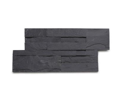 China Chinese Black Slate Sclad Stone Panels,Split Face Slate Stone Cladding,Thin Stone Veneer,Riven Slate Stacked Stone for sale