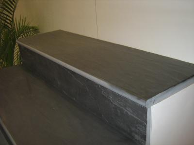 China Chinese Black Slate Stairs,Split Face Slate Steps,Dark Grey Slate Stairs & Risers,Natural Slate Stone Steps for sale