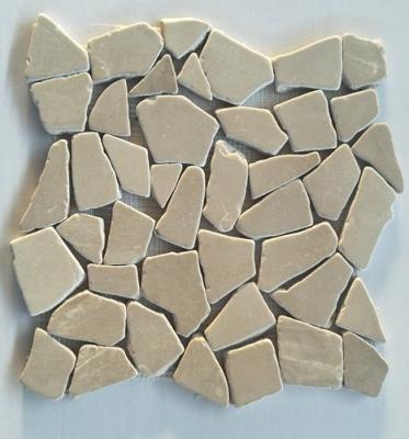 China Travertine Gravel Mosaic,Stone Mosaic Tiles,Coffee Wall Mosaic,Coffee Mosaic Wall Stone for sale