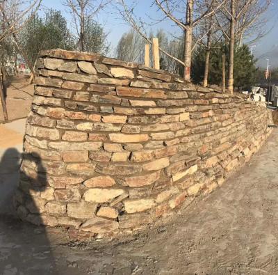 China Rusty Slate Retaining Wall,Multicolor Slate Wall Stone,Natural Slate Landscaping Wall for sale