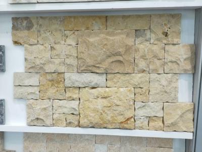 China Beige Travertine Wall Cladding,Split Face Stone Veneer,Field Ledge Stone,Loose Stone for sale