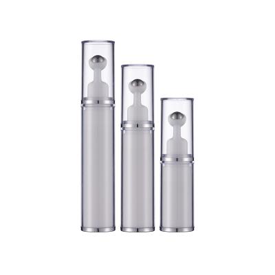 China Hot Sale Cosmetic Bottle 5ml 10ml 15ml Stainless Steel Ball Roller Eye Cream Roller Pump Airless Bottle For Cosmetic Packaging for sale