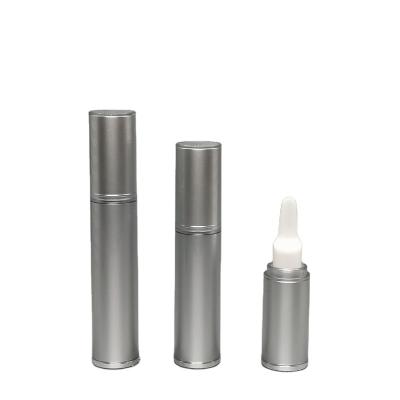 China Non Spill 5ml 10ml 15ml Gold/Silver Inner Paint Airless Bottle Of Right Head Plastic Eye Pump Lotion Cream Airless Bottle for sale