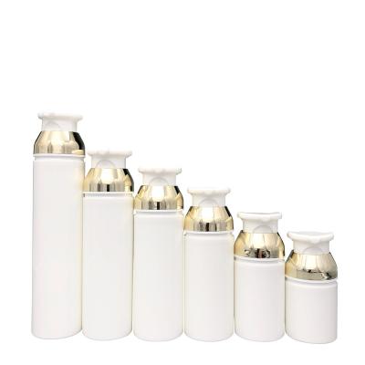 China 30ML 50ML 80ML 100ML 120ML 150ML Skin Care Gold Foil Pump Packaging Empty Airless Cosmetic Lotion Bottle Personal Care Bottle for sale