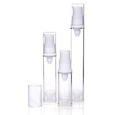 China 5ML 10ML 15ML Cosmetic Transparent Airless Pump Bottle Set With Pump Cap Lotion Cosmetic Bottle Cosmetic Packaging for sale