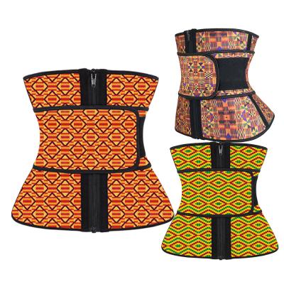 China NANBIN Antibacterial Latex Waist Trainer Kente Waist Cincher African Design New Wholesale 100% for sale