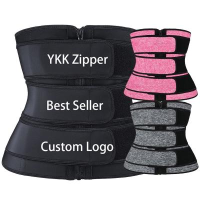 China Light In Weight NANBIN 3 Straps YKK Zipper Neoprene Waist Trainer Women Snow Colors for sale