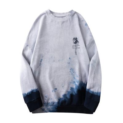 China MGC Anti-pilling Garment Printed Wash Knitted Men's Crewneck Autumn Pullover Style Tie Dye Sweatshirt for sale