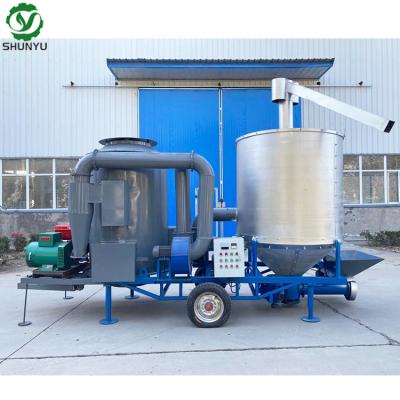 China Farms Mobile 10t Capacity Rice Grain Dryer Maize Wheat Dryer for sale