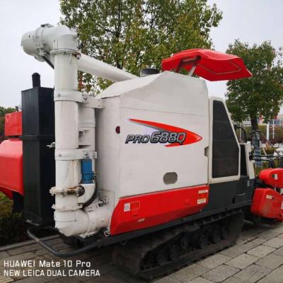 China Rice Used KUBOTA Rice Harvester Combine PRO688 Wheat Cutter Harvester for sale