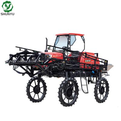 China Farms Four Wheel Drive Tractor Self Propelled Power Rod Boom Sprayer for sale