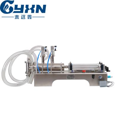 China Semi Automatic Beverage Small Vial Double Spout Bottle Sachet Liquid Detergent Filling Machine for sale