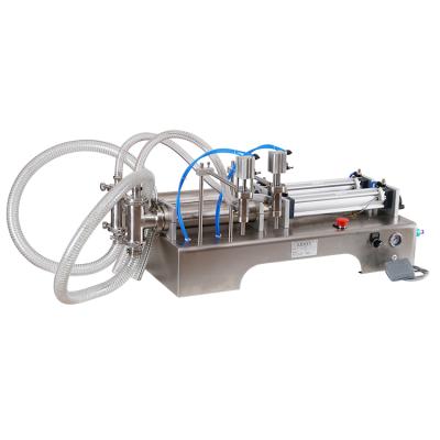 China Pneumatic Horizontal Single Head Beverage 100-1000ml Self Suction Double Head Liquid Filling Machine for sale